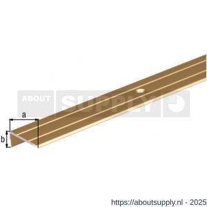 GAH Alberts trapbeschermingslijst aluminium goud geeloxeerd 24,5x10x1,5 mm 1 m - S51501520 - afbeelding 2