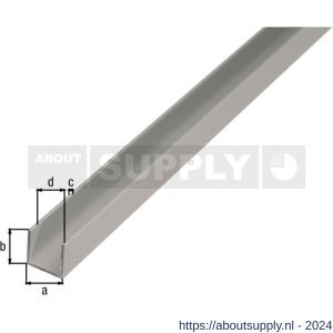 GAH Alberts U-profiel aluminium zilver 25x25x25x2,0 mm 2,6 m - S51501407 - afbeelding 2