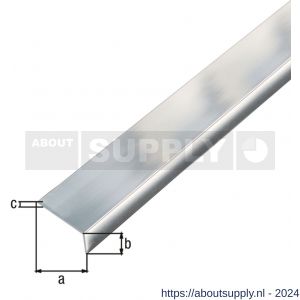 GAH Alberts hoekprofiel zelfklevend aluminium chroom 15x10x1 mm 1 m - S51501018 - afbeelding 2