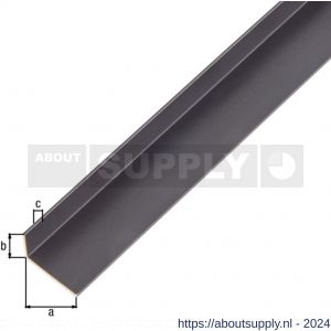 GAH Alberts hoekprofiel aluminium zwart 20x10x1 mm 1 m - S51501115 - afbeelding 2