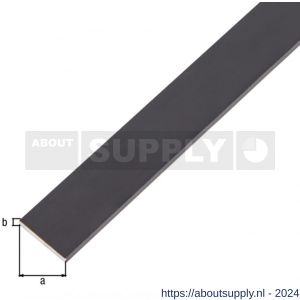 GAH Alberts platte stang aluminium zwart 20x2 mm 1 m - S51501209 - afbeelding 2