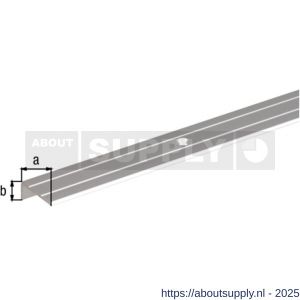 GAH Alberts trapbeschermingslijst geboord aluminium zilver geeloxeerd 24,5x10 mm 1 m SB - S51501514 - afbeelding 2