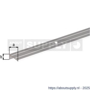 GAH Alberts trapbeschermingslijst geboord aluminium zilver geeloxeerd 24,5x20 mm 1 m SB - S51501515 - afbeelding 2