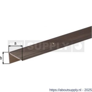 GAH Alberts trapbeschermingslijst geboord aluminium RVS geeloxeerd 43x23 mm 1 m SB - S51501510 - afbeelding 2