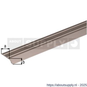 GAH Alberts compensatieprofiel zelfklevend aluminium RVS geeloxeerd 39x8 mm 0,9 m SB - S51500665 - afbeelding 2