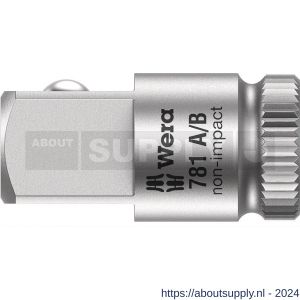 Wera 781 A 1/4 inch dopsleutel adapter 781 A/B 3/8 inch x 25.2 mm x 1/4 inch - S227403704 - afbeelding 1