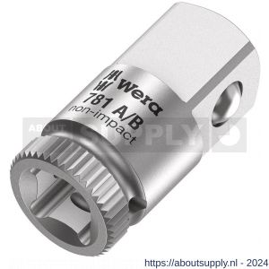 Wera 781 A 1/4 inch dopsleutel adapter 781 A/B 3/8 inch x 25.2 mm x 1/4 inch - S227403704 - afbeelding 2