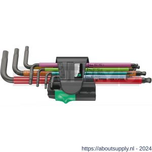Wera 950/7 Hex-Plus Multicolour Magnet 1 stiftsleutelset metrisch BlackLaser 7 delig - S227400886 - afbeelding 1
