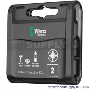 Wera Bit-Box 15 Impaktor PZ bit set Pozidriv PZ 2x25 mm 15 delig - S227401795 - afbeelding 1