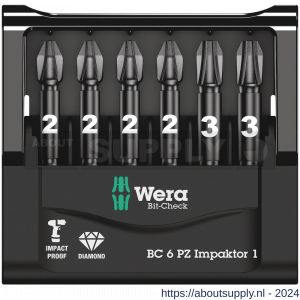 Wera Bit-Check 6 PZ Impaktor 1 bit set 6 delig - S227401779 - afbeelding 2