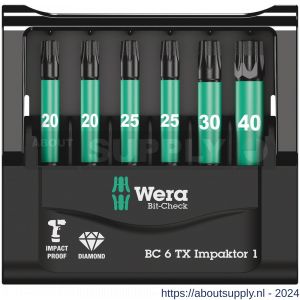 Wera Bit-Check 6 TX Impaktor 1 bit set 6 delig - S227401780 - afbeelding 2