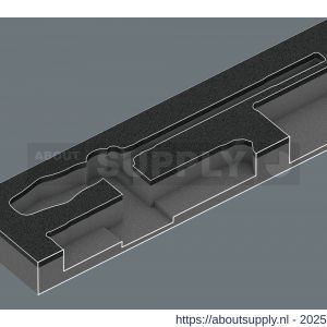 Wera 9750 schuimrubberen inzetstuk met Kraftform Kompakt en Tool-Check PLUS set 1 57 delig - S227403525 - afbeelding 2