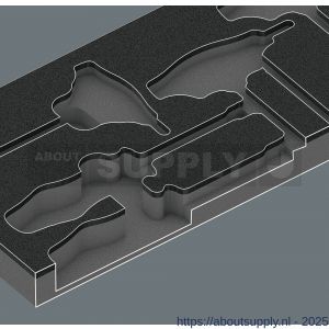 Wera 9813 schuimrubberen inzetstuk voor Hex schroevendraaiers set 1 zonder gereedschap 344x30x392 mm - S227403533 - afbeelding 2