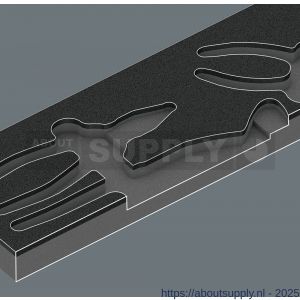 Wera 9880 schuimrubberen inzetstuk voor KNIPEX tangen set 1 zonder gereedschap 172x30x392 mm - S227403543 - afbeelding 2