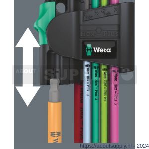 Wera 950/7 Hex-Plus Multicolour Magnet 1 stiftsleutelset metrisch BlackLaser 7 delig - S227400886 - afbeelding 6