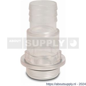 Praher kijkglas PVC-U 1.1/2 inch x 38 mm buitendraad x slangtule transparant - S51056801 - afbeelding 1