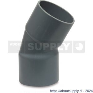 Mega Profec bocht 30 graden PVC-U 125 mm lijmmof 12,5 bar grijs type handgevormd - S51058703 - afbeelding 1