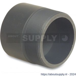 VDL puntstuk PVC-U 90/110 mm x 4 inch lijmmof-spie x buitendraad 10 bar grijs type handgevormd - S51059474 - afbeelding 1