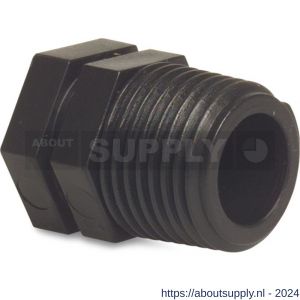 Bosta plug PP 1.1/2 inch buitendraad 10 bar zwart - S51060453 - afbeelding 1