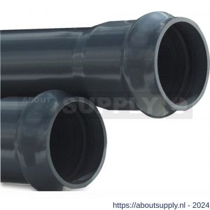 Bosta drukbuis PVC-U 90 mm x 3,5 mm manchet x glad ISO-PN8 grijs 5 m - S51058753 - afbeelding 1