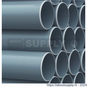 Bosta afvoerbuis PVC-U 90 mm x 1,8 mm SN1 glad grijs 4 m - S51051606 - afbeelding 1