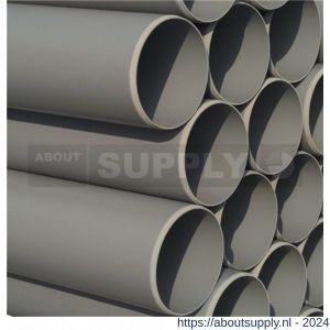 Bosta afvoerbuis PVC-U 125 mm x 3,2 mm SN4 glad grijs 4 m KOMO - S51051844 - afbeelding 1