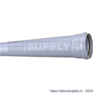 Bosta afvoerbuis PVC-U 200 mm x 3,9 mm SN2 manchet x glad grijs 5 m BENOR - S51051614 - afbeelding 1