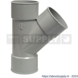 Bosta T-stuk 45 graden PVC-U 80 mm lijmmof grijs KOMO - S51051705 - afbeelding 1