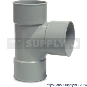 Bosta T-stuk 87 graden PVC-U 40 mm lijmmof grijs KOMO - S51051723 - afbeelding 1