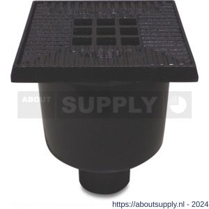 Bosta vloerput kunststof 70/75 mm spie zwart onderaansluiting - S51052104 - afbeelding 1