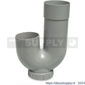 Bosta sifon PVC-U 80 mm lijmmof x spie grijs - S51051815 - afbeelding 1