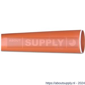 Bosta afvoerbuis PVC-U 125 mm x 3,2 mm SN4 glad roodbruin 5 m KOMO-BENOR - S51051855 - afbeelding 1