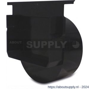 Nicoll aanzet-eindstuk PVC-U 110 mm lijm spie zwart type met stalen rooster - S51057903 - afbeelding 1