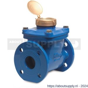 Mega Profec watermeter droog gietijzer DN50 DIN flens 15m3/h blauw type Woltman horizontaal - S51057743 - afbeelding 1