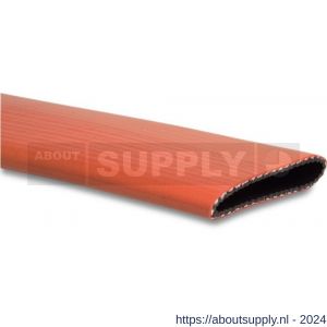 Mega plat oprolbare slang PVC 90 mm 11 bar rood 50 m type Heavy Duty - S51057540 - afbeelding 1