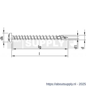 Heco-Topix-Plus RVS A2 spaanplaatschroef 3,0x30 mm rondkop Pozi-Drive PZD 1 variabele voldraad blank glijcoating 200 stuks SKV-klein verpakking - S50802636 - afbeelding 2