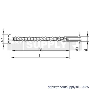 Heco-Topix-Plus RVS A2 spaanplaatschroef 5,0x40 mm rondkop T-Drive T 20 variabele voldraad blank glijcoating 200 stuks SKV-klein verpakking - S50802696 - afbeelding 2