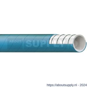 Baggerman Milkcord SP10 levensmiddelen zuig-pers melkslang 76x92 mm met spiraal wit-blauw - S50051190 - afbeelding 1