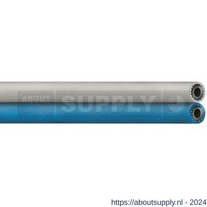 Baggerman Twin-Hose kunststof tweeling besturingsslang persluchtslang 6x6 mm PVC met opdruk blauw-grijs - S50051018 - afbeelding 1