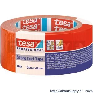 Tesa 4662 Tesaband 25 m x 48 mm oranje textieltape - S11650194 - afbeelding 1