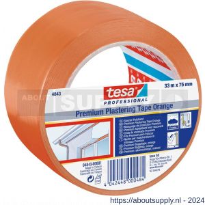 Tesa 4843 Tesaflex 33 m x 75 mm oranje premium bepleisteringstape - S11650072 - afbeelding 1