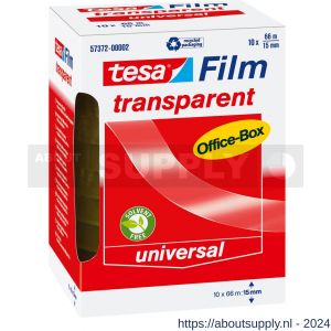 Tesa 57372 Tesafilm officebox transparant plakband 66 m x 15 mm 10 rollen - S11650405 - afbeelding 1