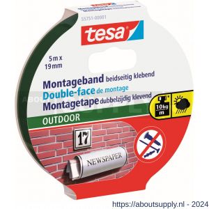 Tesa 55751 Powerbond Outdoor montagetape 5 m x 19 mm - S11650422 - afbeelding 2
