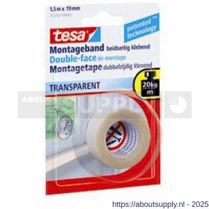 Tesa 55743 Powerbond montagetape transparant 1,5 m x 19 mm - S11650385 - afbeelding 2