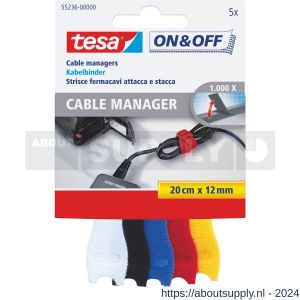 Tesa 55236 kabelmanager small veelkleurig - S11650543 - afbeelding 1