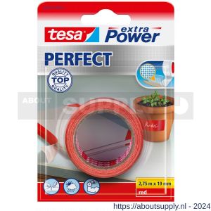 Tesa 56342 Extra Power Perfect textieltape rood 2,75 m x 19 mm - S11650390 - afbeelding 1
