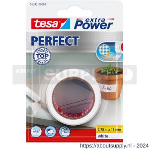 Tesa 56342 Extra Power Perfect textieltape wit 2,75 m x 19 mm - S11650392 - afbeelding 1