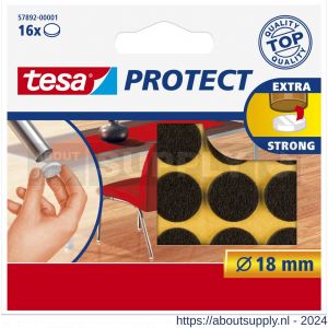 Tesa 57892 Protect vilt bruin 18 mm - S11650419 - afbeelding 1