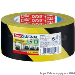 Tesa 58133 Universal waarschuwingstape geel-zwart 66 m x 50 mm - S11650577 - afbeelding 1