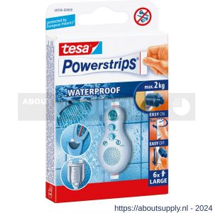 Tesa 59700 Powerstrips waterproof strips large wit 6 stuks - S11650444 - afbeelding 1